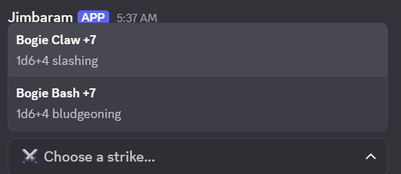Choosing a strike from a dropdown